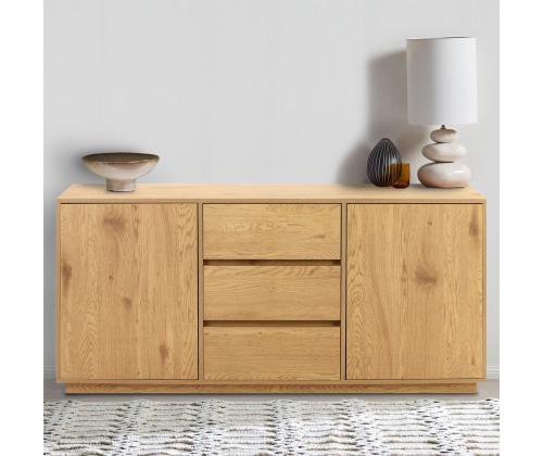 Kummut SACHA 160x40xH74cm, tammedekooriga melamiin