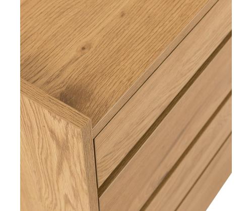 Kummut SACHA 75x40xH89cm, tammedekooriga melamiin