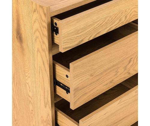 Kummut SACHA 50x40xH109cm, tammedekooriga melamiin