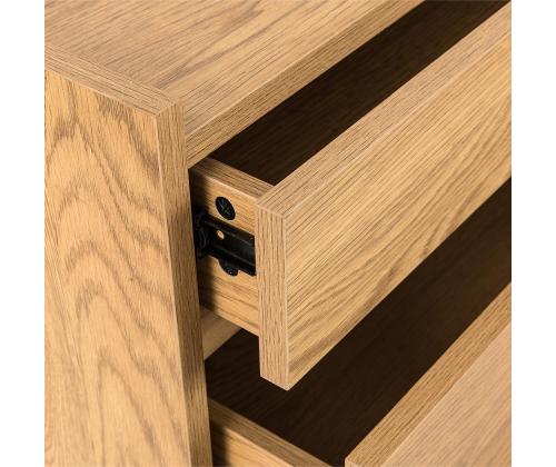 Kummut SACHA 50x40xH109cm, tammedekooriga melamiin