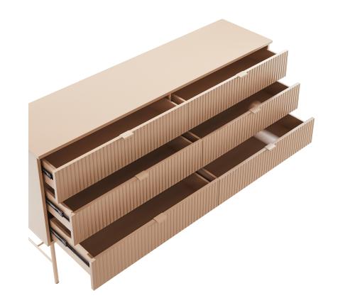 Kummut SEQUENCE 158x40xH83cm, cappuccino