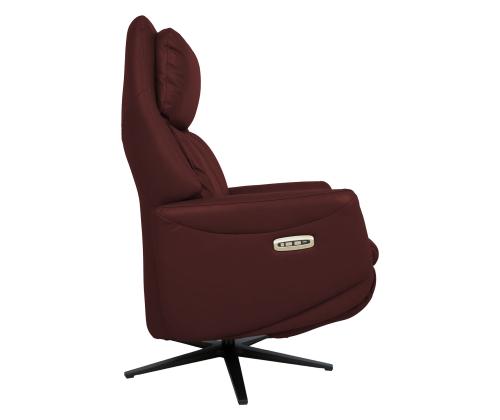 Tugitool DAMIANO elektriline recliner 72x84xH116cm, tumepunane nahk