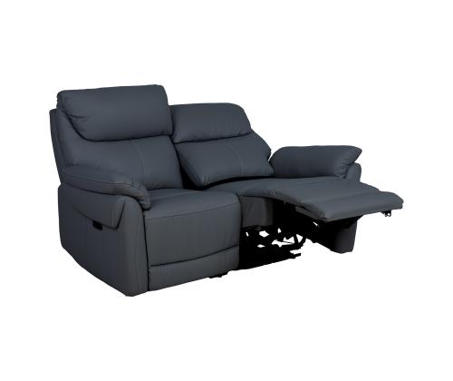 Diivan BOWEN 2-kohaline elektriline recliner 150x86xH102cm, tumehall naturaalne nahk