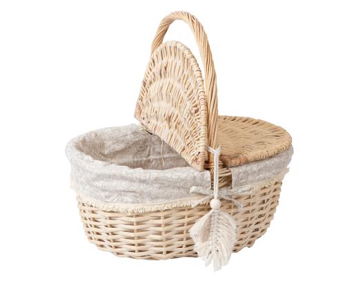 Piknikukorv WILLI TASSEL 40x32xH17/40cm