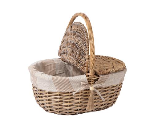 Piknikukorv WILLI STRIPE 40x32xH17/40cm