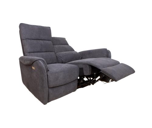 Diivan BOWERS 2-kohaline elektriline recliner 135x98xH109cm, sinakashall