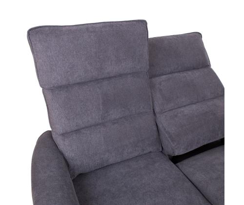 Diivan BOWERS 2-kohaline elektriline recliner 135x98xH109cm, sinakashall