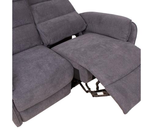 Diivan BOWERS 2-kohaline elektriline recliner 135x98xH109cm, sinakashall