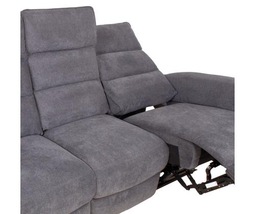 Diivan BOWERS 3-kohaline elektriline recliner 187x98xH109cm, sinakashall