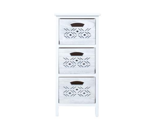 Kummut MIHKLI 3-sahtliga 26x32x63cm, valge