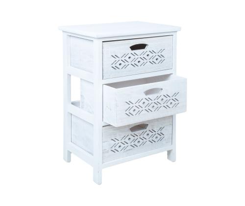 Kummut MIHKLI 3-sahtliga 40x29x58cm, valge