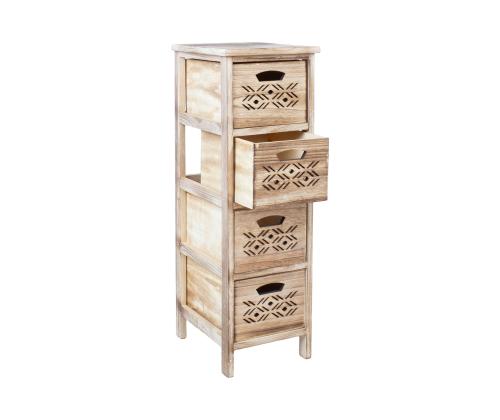 Kummut MIHKLI 4-sahtliga 26x32x81cm, naturaalne