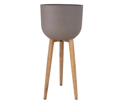 Lillepott SANDSTONE puidust jalgadega D40xH97cm, pruun