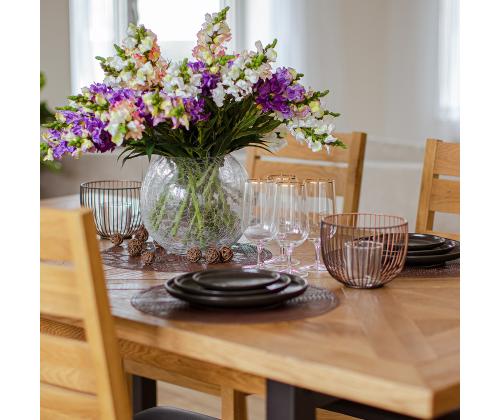 Vaas CRACK BOWL, D24xH21cm, mõraline klaas