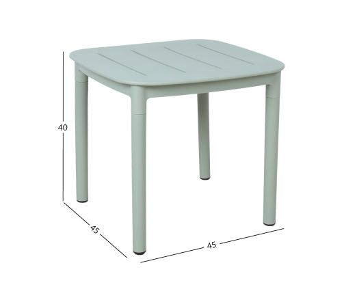 Laud MANGO 45x45xH40cm, rohekashall plastik