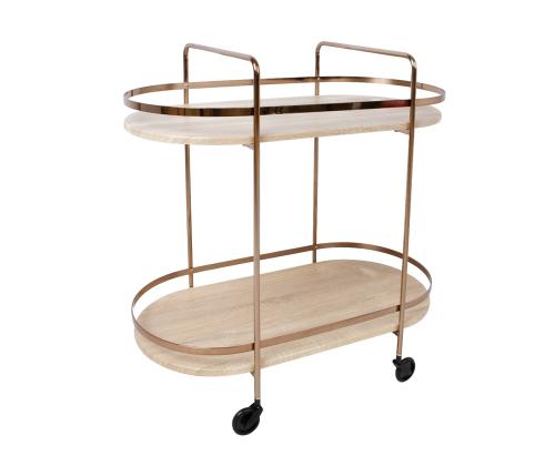 Serveerimislaud GENOVA 80x42xH80cm, helepruun, teras, laminaatplaat