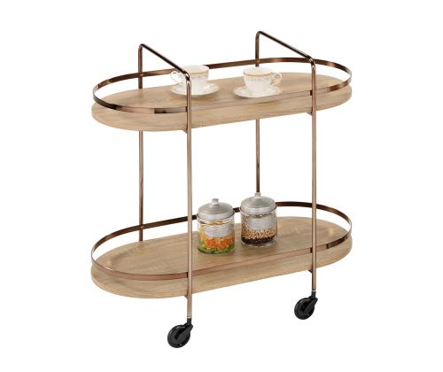 Serveerimislaud GENOVA 80x42xH80cm, helepruun, teras, laminaatplaat