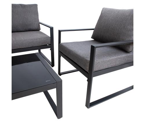 Aiamööblikomplekt LEIPZIG laud, diivan ja 2 tooli