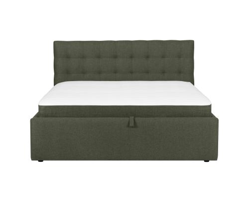 Kontinentaalvoodi LEENA 160x200cm, madratsiga, roheline, 176x221xH110cm