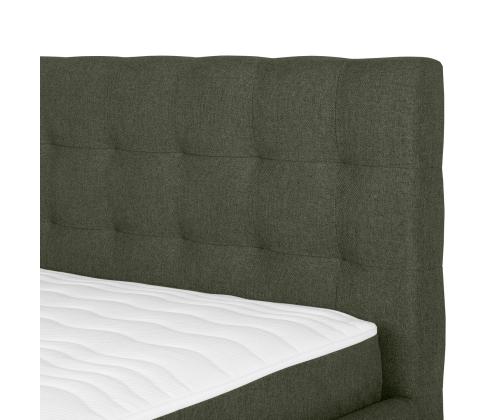 Kontinentaalvoodi LEENA 160x200cm, madratsiga, roheline, 176x221xH110cm