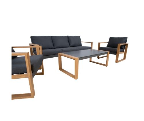 Aiamööblikomplekt DUISBURG laud, diivan ja 2 tugitoolid