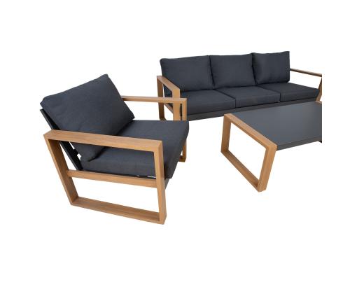 Aiamööblikomplekt DUISBURG laud, diivan ja 2 tugitoolid