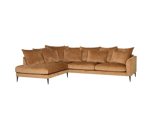 Nurgadiivan LARTES vasak nurk, pruun, 300x205/92xH90cm