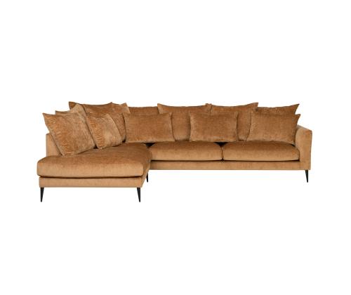 Nurgadiivan LARTES vasak nurk, pruun, 300x205/92xH90cm