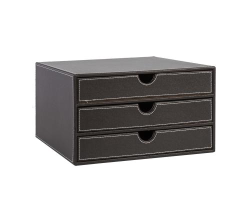 Dokumendisahtlid WALTER 25x33xH18cm, tumepruun, kunstnahk