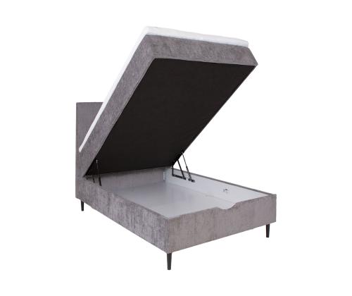 Kontinentaalvoodi LAARA 90x200cm, hall, 91x208xH119cm