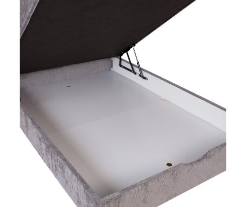 Kontinentaalvoodi LAARA 90x200cm, hall, 91x208xH119cm