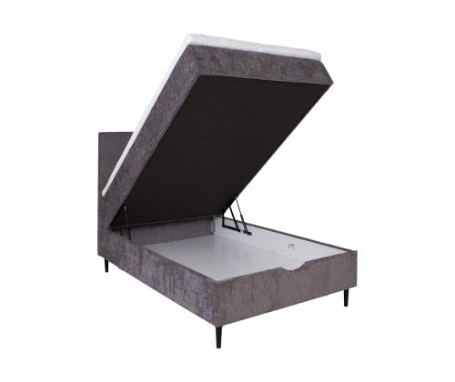 Kontinentaalvoodi LAARA 90x200cm, grafiit, 91x208xH119cm