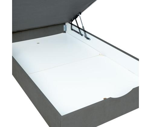 Kontinentaalvoodi LAARA 90x200cm, tumehall, 91x208xH119cm