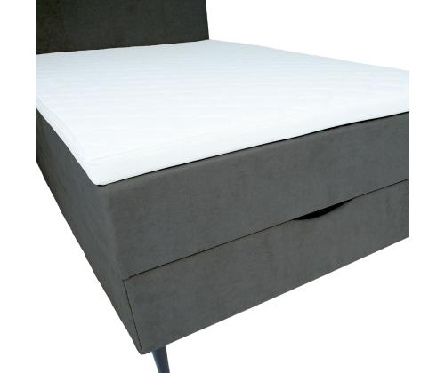 Kontinentaalvoodi LAARA 90x200cm, tumehall, 91x208xH119cm