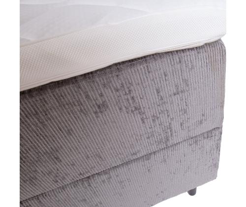 Kontinentaalvoodi LAARA 120x200cm, hall, 121x208xH119cm