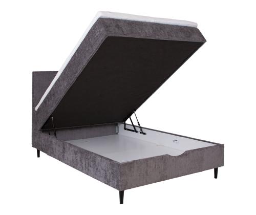 Kontinentaalvoodi LAARA 120x200cm, grafiit, 121x208xH119cm