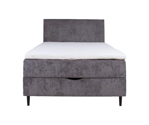 Kontinentaalvoodi LAARA 120x200cm, grafiit, 121x208xH119cm
