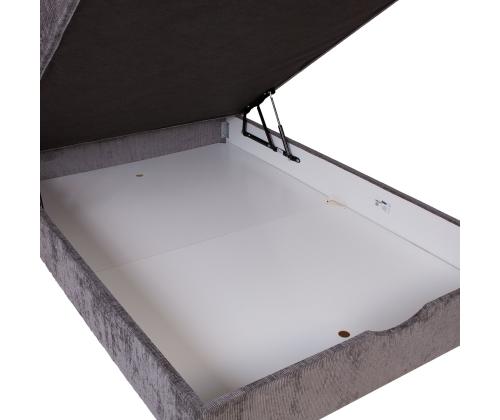 Kontinentaalvoodi LAARA 120x200cm, grafiit, 121x208xH119cm