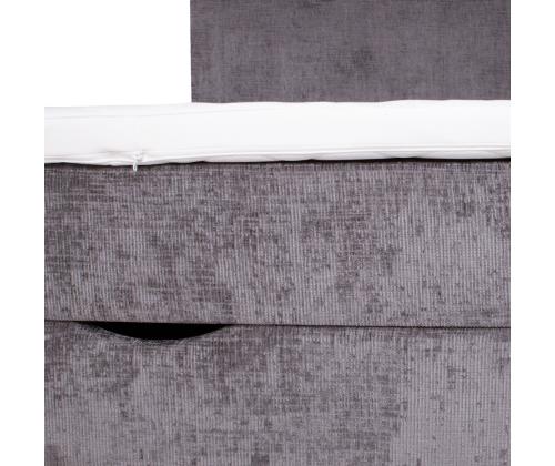 Kontinentaalvoodi LAARA 120x200cm, grafiit, 121x208xH119cm