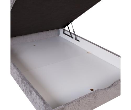 Kontinentaalvoodi LAARA 140x200cm, hall, 141x208xH119cm