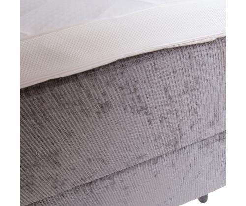 Kontinentaalvoodi LAARA 140x200cm, hall, 141x208xH119cm