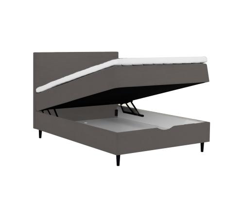 Kontinentaalvoodi LAARA 140x200cm, grafiit, 141x208xH119cm