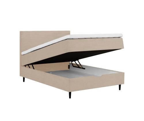 Kontinentaalvoodi LAARA 140x200cm, tumebeež, 141x208xH119cm