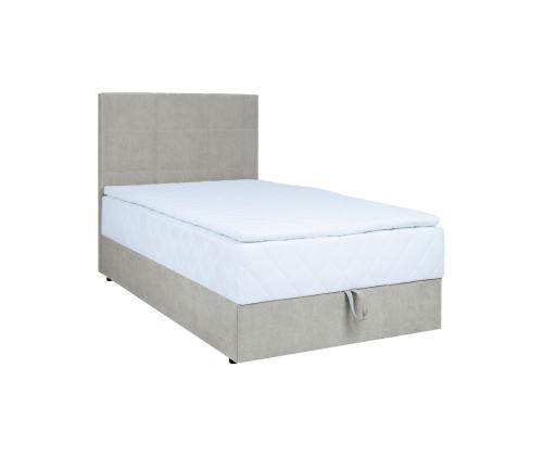 Kontinentaalvoodi LEVI 90x200cm, madratsiga, tumebeež, 93x210xH114,5cm