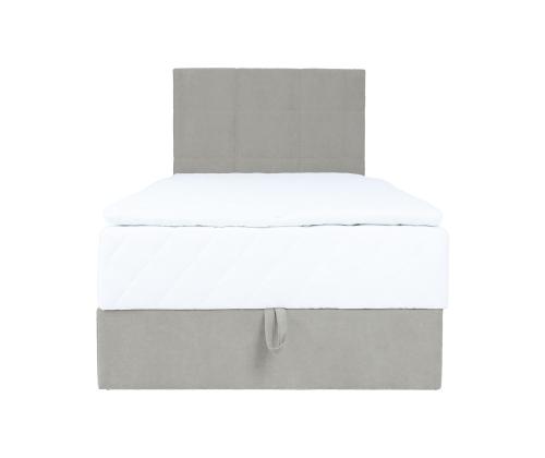 Kontinentaalvoodi LEVI 90x200cm, madratsiga, tumebeež, 93x210xH114,5cm