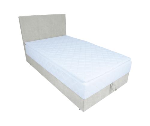 Kontinentaalvoodi LEVI 90x200cm, madratsiga, tumebeež, 93x210xH114,5cm