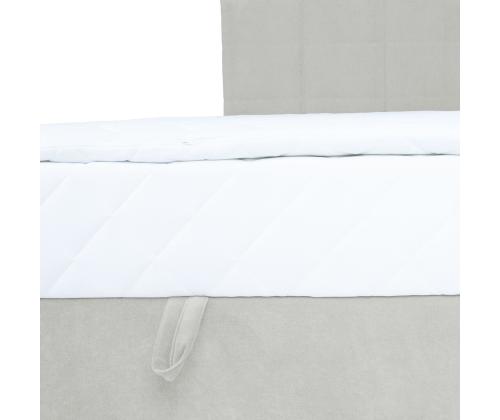 Kontinentaalvoodi LEVI 90x200cm, madratsiga, tumebeež, 93x210xH114,5cm