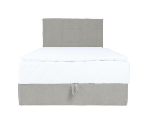 Kontinentaalvoodi LEVI 120x200cm, madratsiga, tumebeež, 123x210xH114,5cm