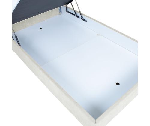 Kontinentaalvoodi LEVI 140x200cm, madratsiga, tumebeež, 143x210xH114,5cm