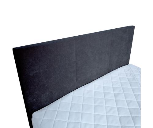 Kontinentaalvoodi LEVI 160x200cm, madratsiga, tumehall, 163x210xH114,5cm